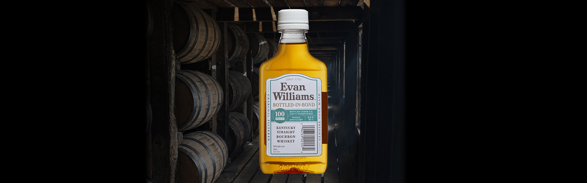 Evan Williams Bottled In Bond Kentucky Straight Bourbon i nytt smidigt format.
