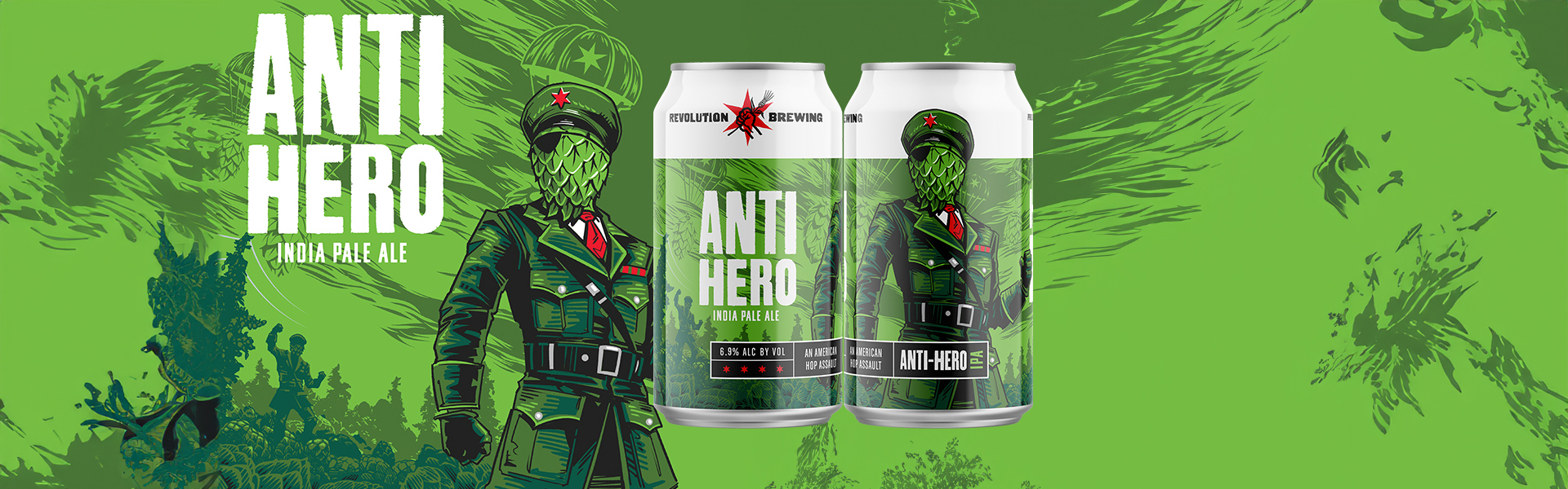 Revolution Brewery lanserar sitt flaggskepp Anti-Hero West Coast IPA på Systembolaget.