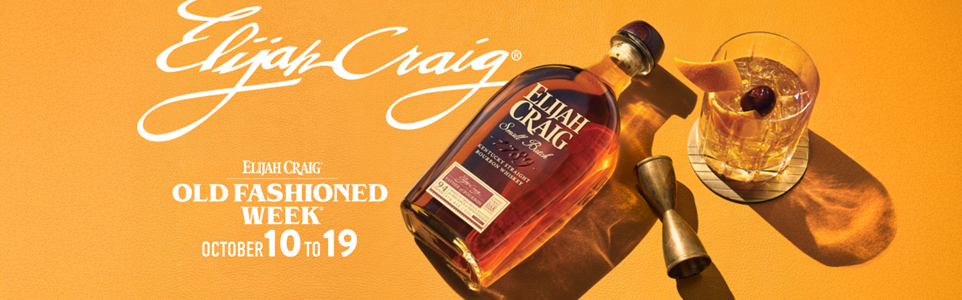 Fira Elijah Craig Old Fashioned Week i Sverige – 10 till 19 oktober.