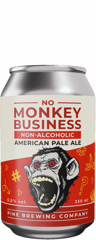 Pine Brewing Company - No Monkey Business Non Alcoholic American Pale Ale